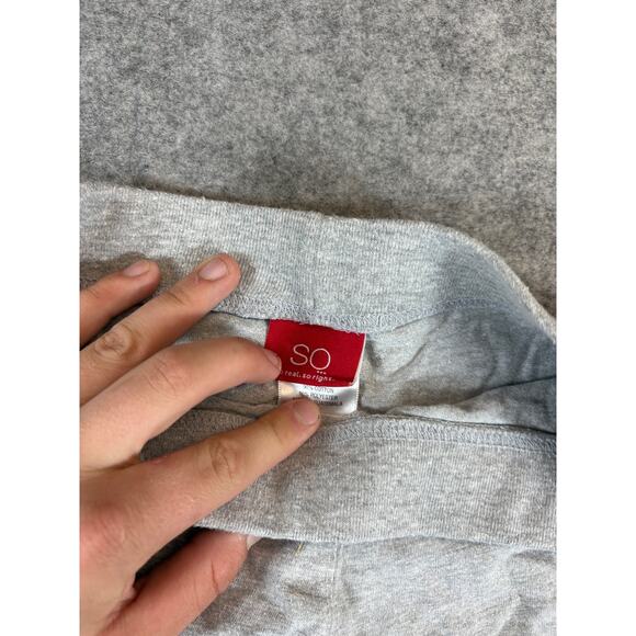 Vintage SO American Pep Squad Sweat Shorts Womens XL Gray Pull On Athleisure Y2K - Picture 2 of 6